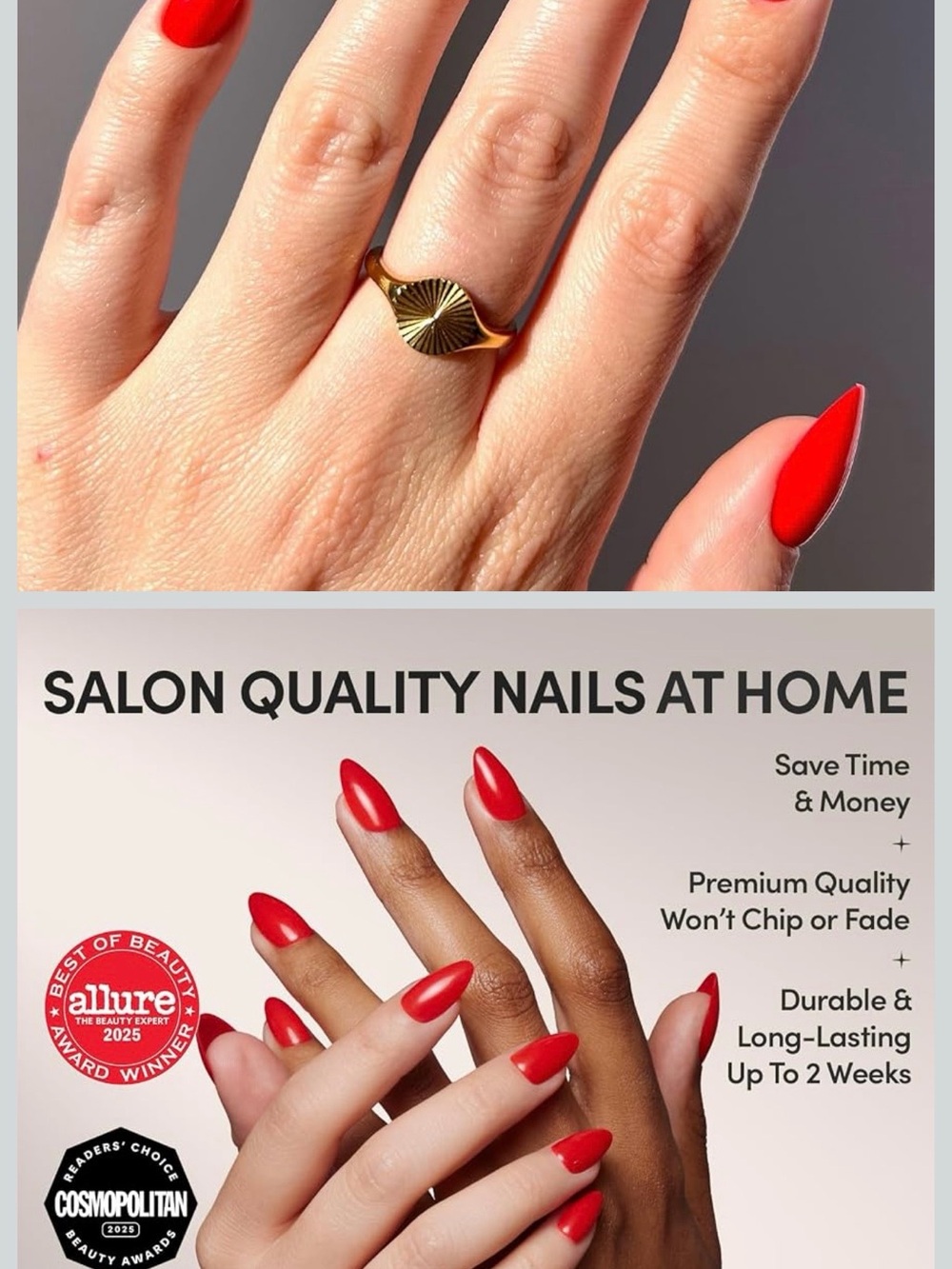 Classic Red Press-On Nails — Salon-Quality At-Home Set